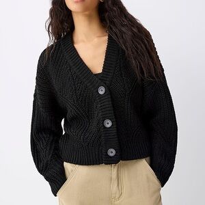 Simons Icone Knit Button Up Cropped Sweater size small